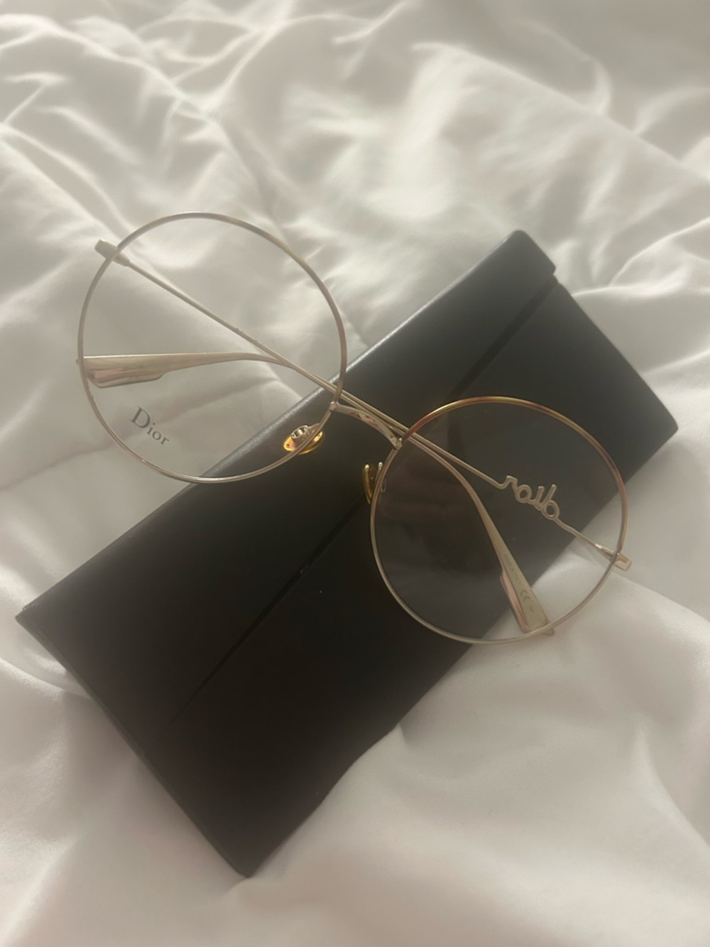 💖AUTHENTIC💖Dior Rose Gold Round Metal Frame Glasses - Picture 2 of 4